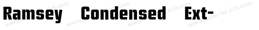 Ramsey Condensed Ext字体转换